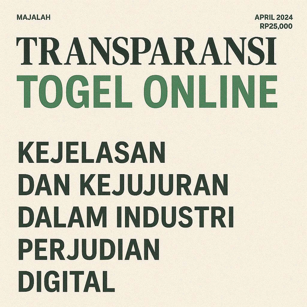 Transparansi Togel Online Terpercaya